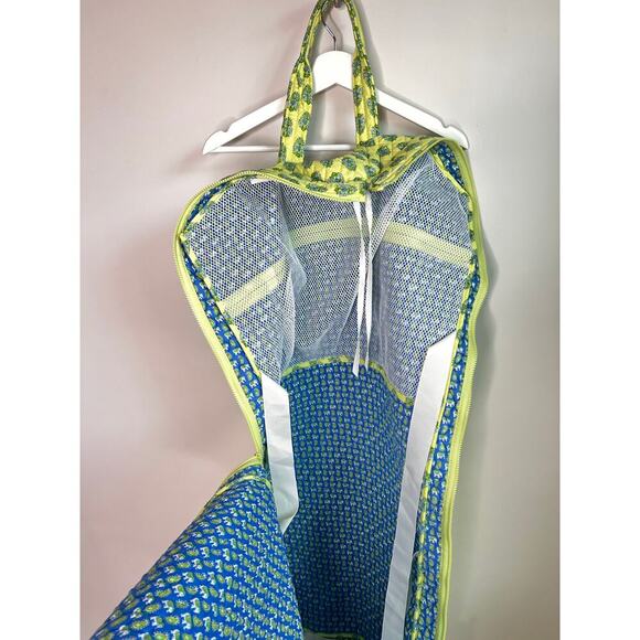 Vera Bradley Paisley Citrus Elephant Quilted Travel Garment Bag Citrus/Blue - Picture 7 of 9